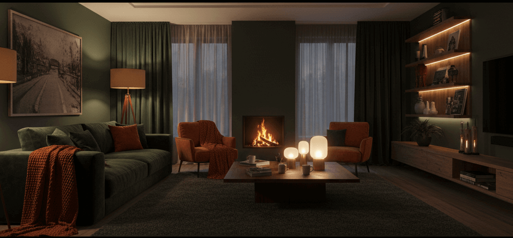 Kmplexes Lichtkonzept für ein Wohnzimmer